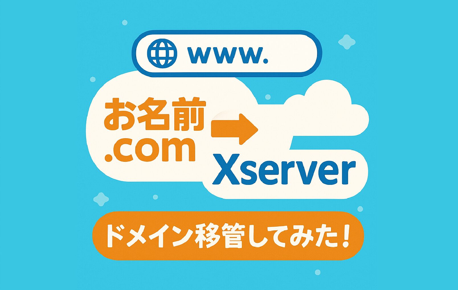お名前.comからXserverにドメイン移管した